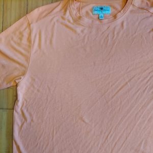 Island Shores knit tee copper tone short sleeve tee shirt xl